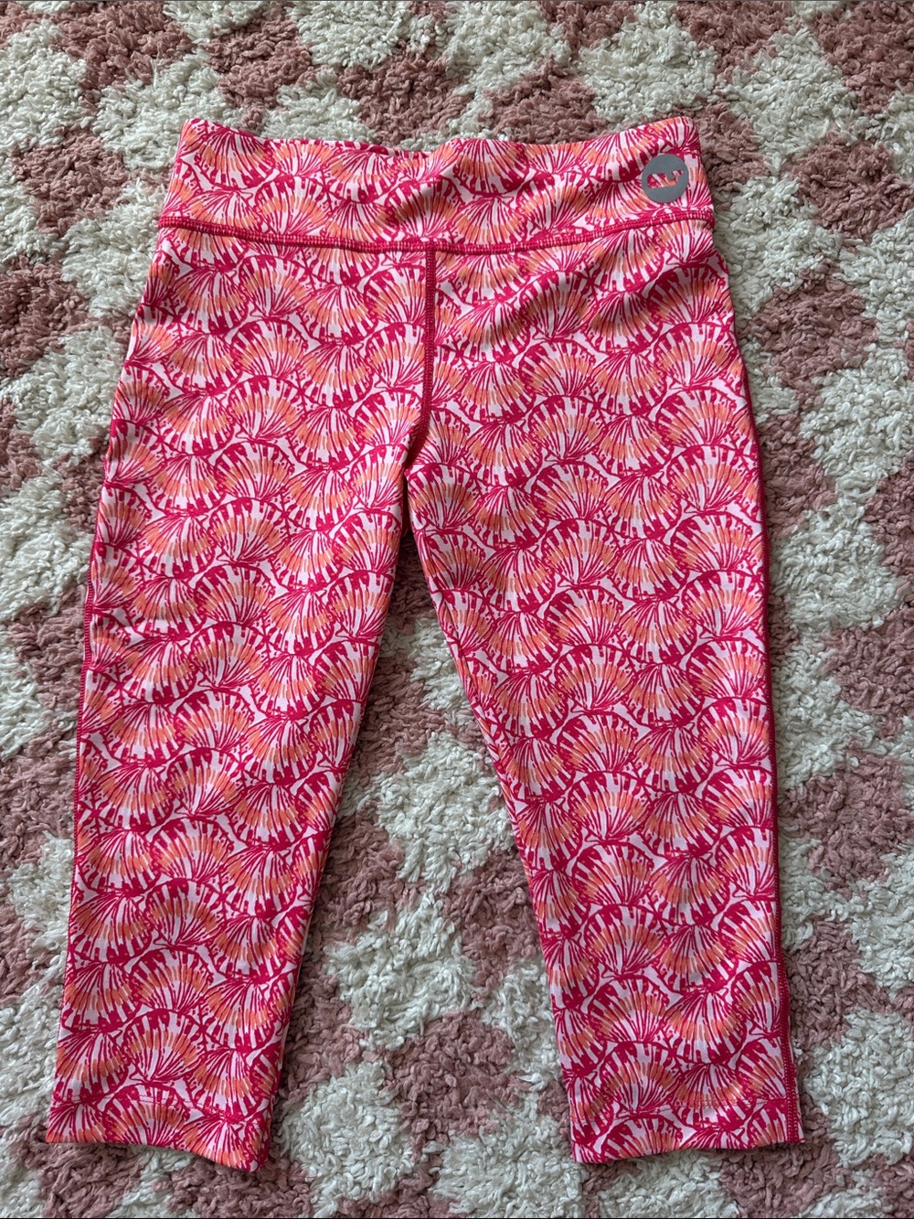 Vineyard Vines Girls Seashell Print Performance Leggings Size M (10-12)